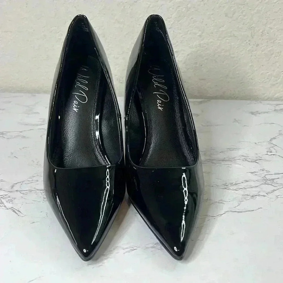 WILD PAIR Womens Black Taraa Pointed Toe Stiletto Slip On Pumps Shoes - Picture 8 of 10
